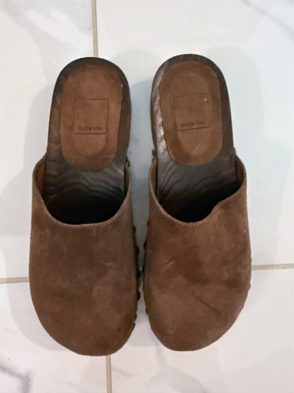 Dolce Vita Alanis Flats Brown Suede Clog - Picture 4 of 14